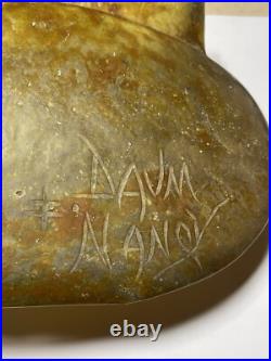 VASE Daum Nancy croix de Lorraine pate de verre art deco