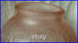 VASE EN VERRE MOULE PRESSE ART DECO GRAND MODELE 31 cm