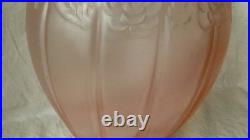VASE EN VERRE MOULE PRESSE ART DECO GRAND MODELE 31 cm