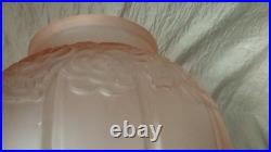 VASE EN VERRE MOULE PRESSE ART DECO GRAND MODELE 31 cm