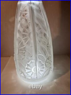 VERART SABINO VASE EN VERRE Presse Moule ART DECO 1920 /40 Signe 17 Cm Haut