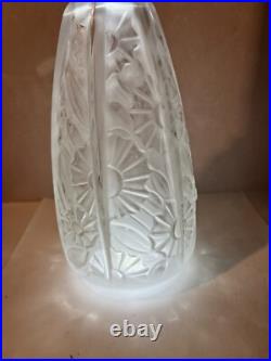 VERART SABINO VASE EN VERRE Presse Moule ART DECO 1920 /40 Signe 17 Cm Haut