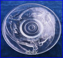 VERLUX Art Déco, Grande coupe, centre de table à décor de faisans VERLUX Art Déco, Grande coupe, centre de table à décor de faisans