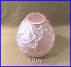 Vase ARCHERS dans le gout de LALIQUE verre pressé moulé ART DECO 25cm Hommes nus