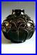 Vase Art Deco Cla Cristallerie Verre Ébène Noir
