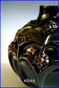 Vase Art Deco Cla Cristallerie Verre Ébène Noir