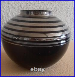 Vase Art Deco Decor Argent Fanus 1930 Antik Vase Silver Decor Signed No Legras