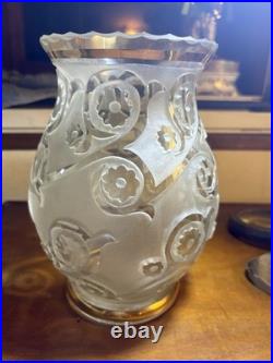 Vase Art Deco En Verre Attribué À Pierre D'Avesn Pour Daum