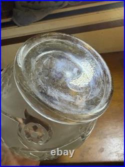 Vase Art Deco En Verre Attribué À Pierre D'Avesn Pour Daum