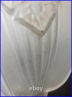 Vase Art Déco En Verre Dépoli Signé Muller Freres