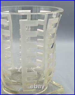 Vase Art Deco En Verre Grave Au Jet De Sable Signe Jean Luce Vers 1930 Era Daum Vase Art Deco En Verre Grave Au Jet De Sable Signe Jean Luce Vers 1930 Era Daum