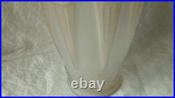 Vase Art Deco En Verre Moule Pressé Signé Espaivet Annees 1930 Art Deco