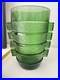 Vase Art Déco En Verre Moulé vert sapin
