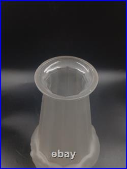 Vase Art Déco Espaivet Verre Moulé Pressé Blanc Satiné France 1920 1930