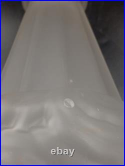 Vase Art Déco Espaivet Verre Moulé Pressé Blanc Satiné France 1920 1930