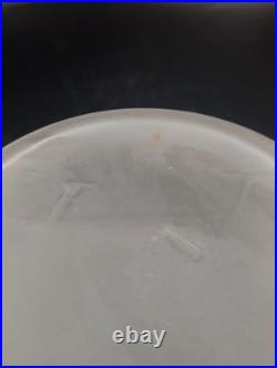 Vase Art Déco Espaivet Verre Moulé Pressé Blanc Satiné France 1920 1930