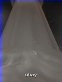 Vase Art Déco Espaivet Verre Moulé Pressé Blanc Satiné France 1920 1930