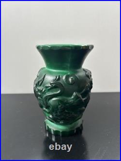 Vase Art Déco Heinrich Hoffmann Pte De Verre Malachite