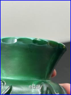Vase Art Déco Heinrich Hoffmann Pte De Verre Malachite
