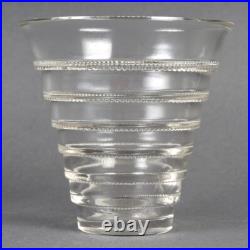 Vase Art Deco Moderniste Meudon Verre Blanc René Lalique R. Lalique Glass