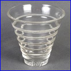Vase Art Deco Moderniste Meudon Verre Blanc René Lalique R. Lalique Glass