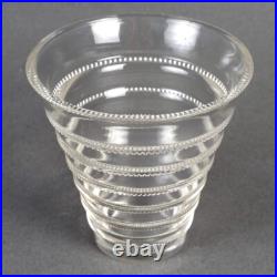 Vase Art Deco Moderniste Meudon Verre Blanc René Lalique R. Lalique Glass