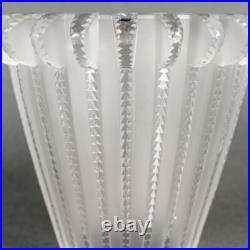 Vase Art Deco Moderniste Royat Verre Blanc René Lalique R. Lalique Glass
