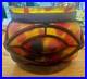 Vase Art Déco Verre Marmoréen & Fer Forgé Style Schneider 3,7kg 1930
