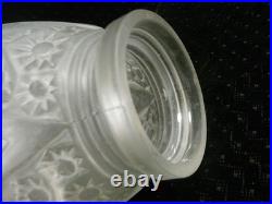 Vase Art Déco Verre Moulé Pressé Muller Frères Vase Art Déco Verre Moulé Pressé Muller Frères