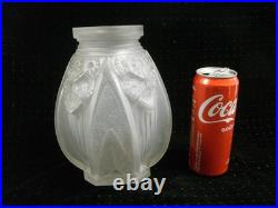 Vase Art Déco Verre Moulé Pressé Muller Frères