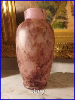Vase Art Déco en Verre Marmoréen Style Muller Frères / Lorrain 1920/1930