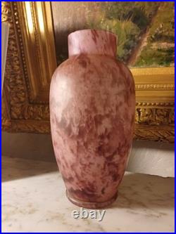 Vase Art Déco en Verre Marmoréen Style Muller Frères / Lorrain 1920/1930
