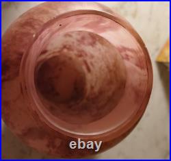 Vase Art Déco en Verre Marmoréen Style Muller Frères / Lorrain 1920/1930