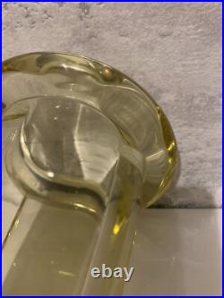 Vase Art Déco en verre épais à bord renversé, années 1950