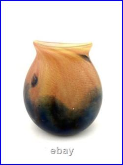 Vase Art Déco en verre marbré signé Le Verre Français