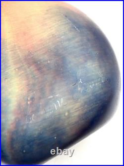 Vase Art Déco en verre marbré signé Le Verre Français