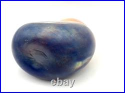 Vase Art Déco en verre marbré signé Le Verre Français