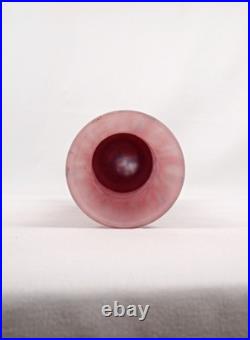 Vase Art Déco signé Val Verrerie d'Art Lorrain par Daum effet marmoréen de 1930