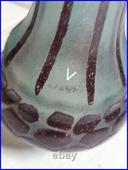 Vase Art-Déco vers en pâte de verre signé Schneider / Daum Hauteur 17,8 cm