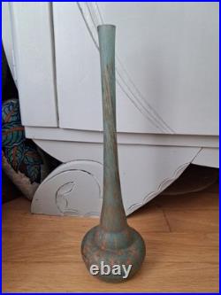 Vase Berluze Signé A. DELATTE NANCY Art Déco Verre Marmoréen 29,5 cm