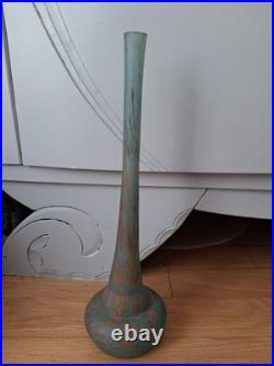 Vase Berluze Signé A. DELATTE NANCY Art Déco Verre Marmoréen 29,5 cm