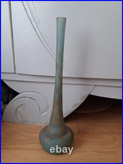 Vase Berluze Signé A. DELATTE NANCY Art Déco Verre Marmoréen 29,5 cm