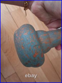 Vase Berluze Signé A. DELATTE NANCY Art Déco Verre Marmoréen 29,5 cm