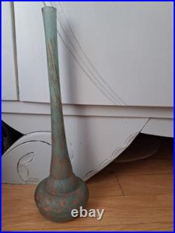 Vase Berluze Signé A. DELATTE NANCY Art Déco Verre Marmoréen 29,5 cm