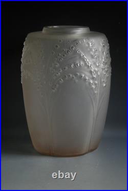 Vase En Verre Art Deco Andre Hunebelle Circa 1930
