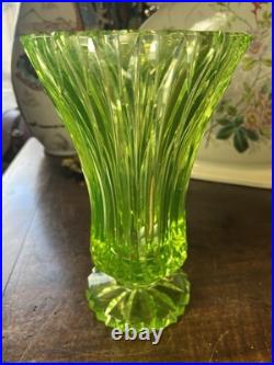 Vase Ouraline Art Déco Verre Moulé Bon État