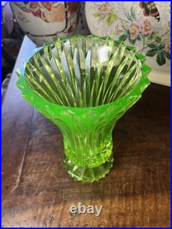 Vase Ouraline Art Déco Verre Moulé Bon État