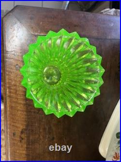 Vase Ouraline Art Déco Verre Moulé Bon État