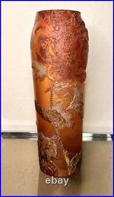 Vase Pte De Verre Legras Verrerie De Pantin Art Deco Art Nouveau