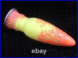 Vase Pte De Verre Orange Jaune Nancy Art Deco Nouveau Amphore Fer Forge